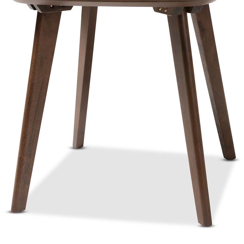 Bowery Hill Mid-Century Wood Solid End Table in Dark Walnut Brown