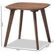 Bowery Hill Mid-Century Wood Solid End Table in Dark Walnut Brown