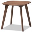 Bowery Hill Mid-Century Wood Solid End Table in Dark Walnut Brown