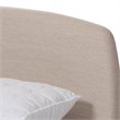 Bowery Hill Upholstered Light Beige Platform Bed Rectangular Mid-Century 58.66