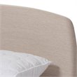 Bowery Hill Upholstered Light Beige Platform Bed Rectangular Foam Filled 80.31