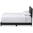 Bowery Hill Contemporary Full Upholstered Panel Bed in Dark Gray
