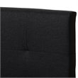 Bowery Hill Contemporary Full Upholstered Panel Bed in Dark Gray
