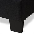 Bowery Hill Contemporary Full Upholstered Panel Bed in Dark Gray