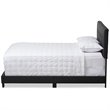 Bowery Hill Contemporary King Upholstered Panel Bed in Dark Gray