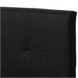 Bowery Hill Contemporary King Upholstered Panel Bed in Dark Gray