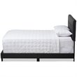 Bowery Hill Contemporary Queen Upholstered Panel Bed in Dark Gray