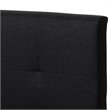 Bowery Hill Contemporary Queen Upholstered Panel Bed in Dark Gray