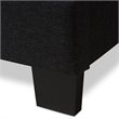 Bowery Hill Contemporary Queen Upholstered Panel Bed in Dark Gray