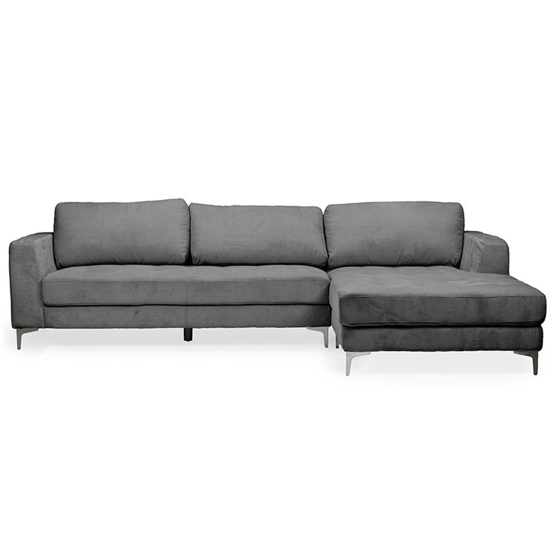 Bowery Hill Contemporary Right Facing Sectional in Gray