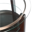 Bowery Hill Contemporary Round Coffee Table in Espresso