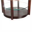 Bowery Hill Contemporary Round Coffee Table in Espresso