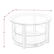Bowery Hill Contemporary Round Coffee Table in Espresso