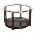 Bowery Hill Contemporary Round Coffee Table in Espresso