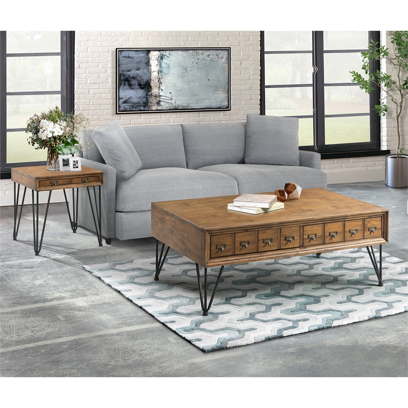 Bowery Hill Contemporary 2-Drawer Coffee Table