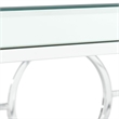 Bowery Hill End Table Coffee Accent Table Square in Glass Top and Metal - Chrome