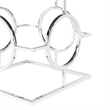 Bowery Hill End Table Coffee Accent Table Square in Glass Top and Metal - Chrome