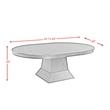 Bowery Hill Contemporary Oval Dining Table with 12