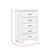 Bowery Hill 5-Drawers Transitional Wood Bedroom Chest in Light Gray