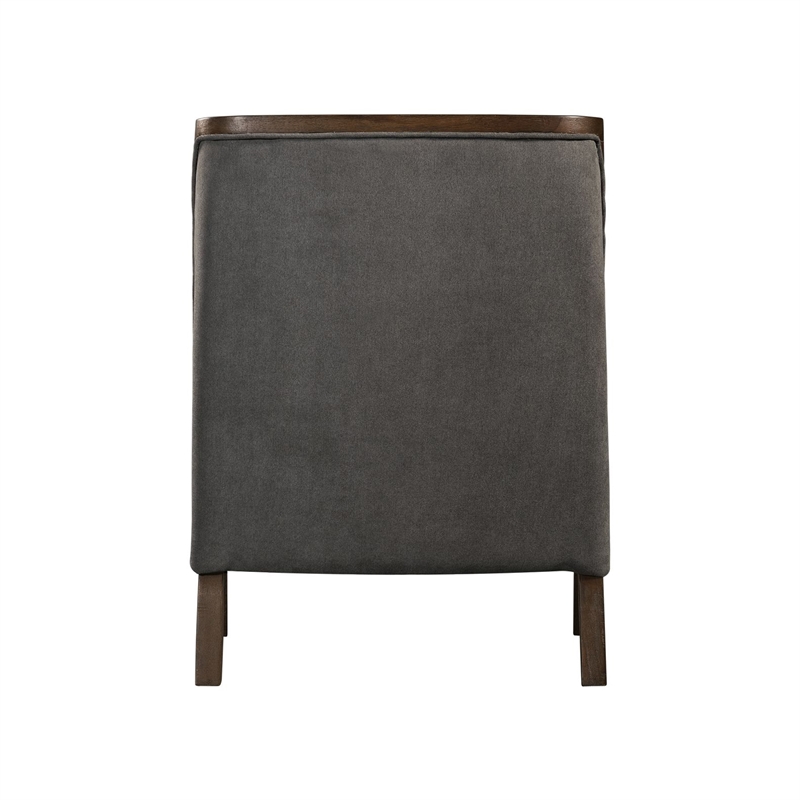 Bowery Hill Transitional Accent Chair with Brown Frame