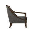Bowery Hill Transitional Accent Chair with Brown Frame