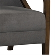 Bowery Hill Transitional Accent Chair with Brown Frame