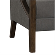 Bowery Hill Transitional Accent Chair with Brown Frame