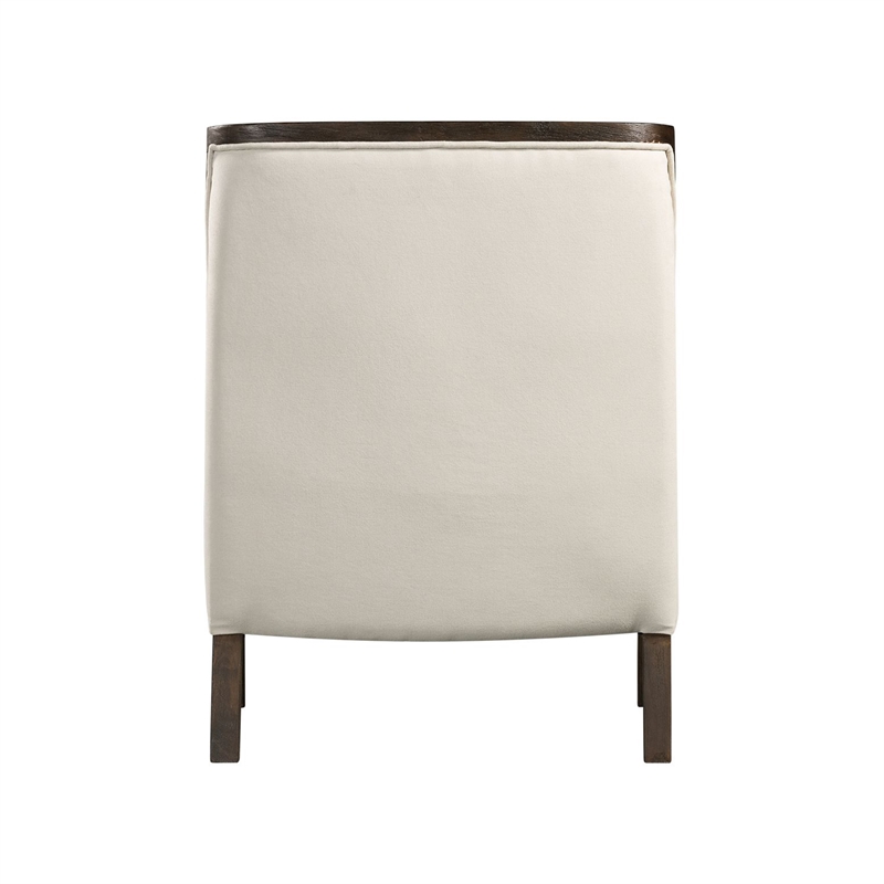 Bowery Hill Transitional Accent Chair with Brown Frame