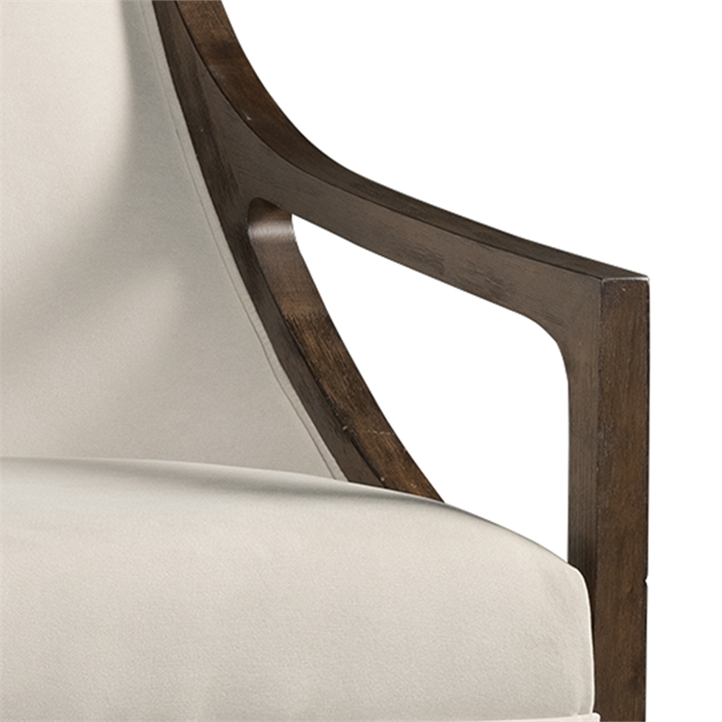 Bowery Hill Transitional Accent Chair with Brown Frame
