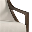 Bowery Hill Transitional Accent Chair with Brown Frame