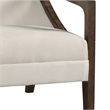 Bowery Hill Transitional Accent Chair with Brown Frame