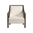 Bowery Hill Transitional Accent Chair with Brown Frame