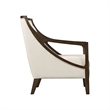 Bowery Hill Transitional Accent Chair with Brown Frame
