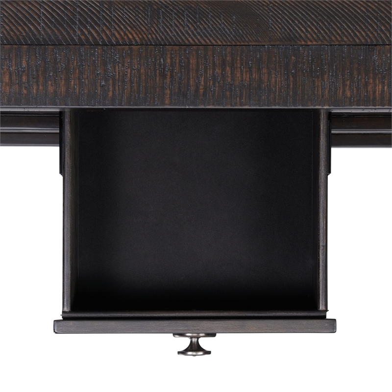 Bowery Hill Contemporary 3-Drawer Sofa Table in Espresso