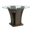 Bowery Hill 5 Piece Round Counter Height Dining Set in Brown