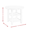 Bowery Hill Wood Walnut Dining Table Round Counter Height Unassembled