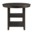 Bowery Hill Wood Walnut Dining Table Round Counter Height Unassembled