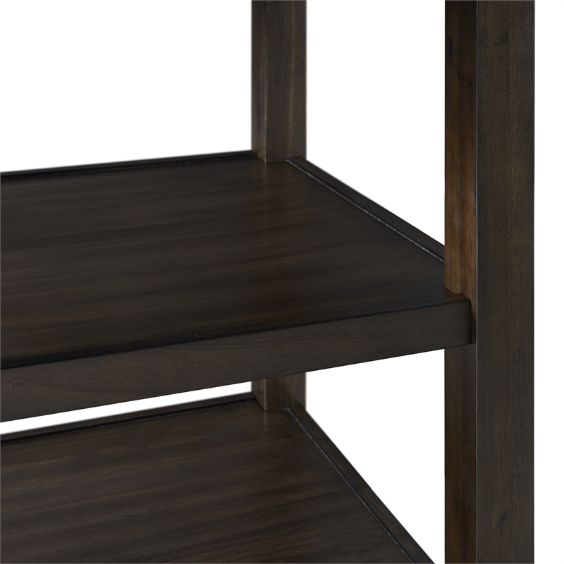 Bowery Hill Wood Walnut Dining Table Round Counter Height Unassembled