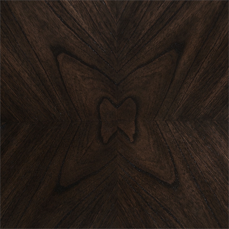 Bowery Hill Wood Walnut Dining Table Round Counter Height Unassembled