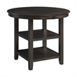 Bowery Hill Wood Walnut Dining Table Round Counter Height Unassembled