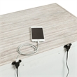 Bowery Hill Rubber Wood 6 Piece Queen Platform Storage Bedroom Set White Washed