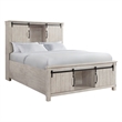 Bowery Hill Rubber Wood 6 Piece Queen Platform Storage Bedroom Set White Washed