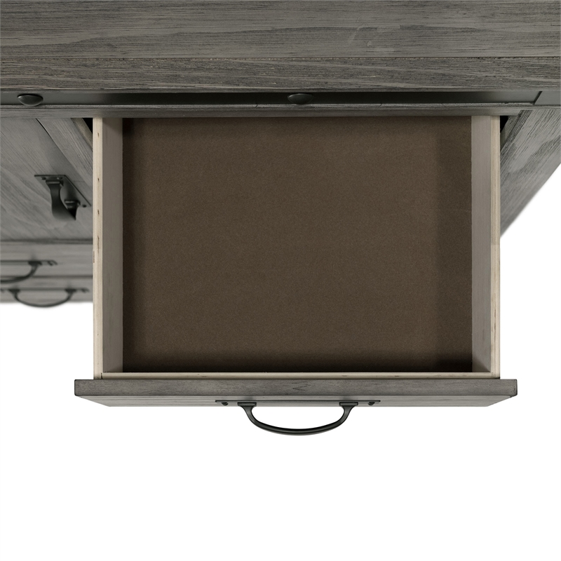 Bowery Hill Solid Wood Gray Chest Rectangular Anti-Tipping 52