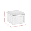 Bowery Hill Modern Coffee Table with Four Storage Stools in Grey