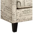 Bowery Hill Modern Solid Wood Chair WIth Ottoman in French Script