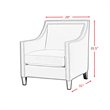 Bowery Hill Modern Solid Wood Chair WIth Ottoman in French Script