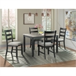 Bowery Hill Contemporary Gray 5PC Dining Set with Table & Four Chairs