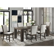 Bowery Hill Contemporary 7PC Dining Set with Table & Six Slat Back Chairs