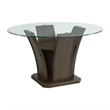 Bowery Hill 5PC Round Standard Height Dining Set-Table & Four Chairs in Walnut