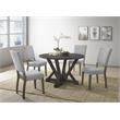 Bowery Hill Solid Wood Round Dining Table in Antique Rustic Gray
